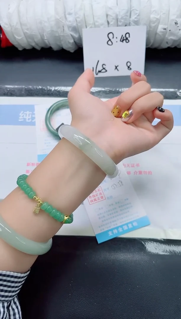 未镶嵌手镯石英质玉049-57-58