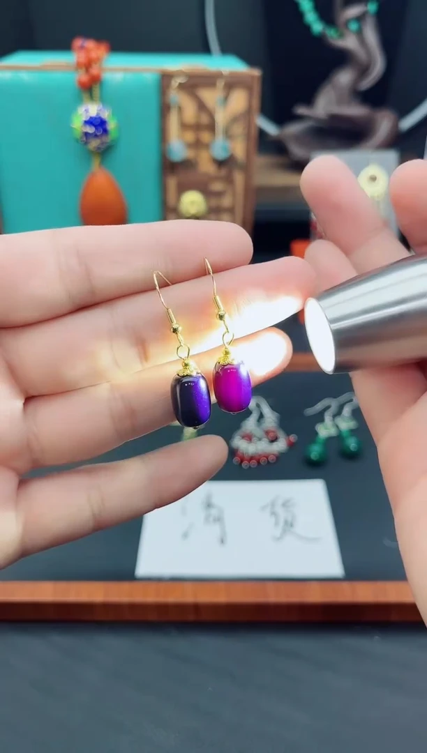 【闪购商品】玛瑙/玉髓耳钉银S925镶嵌326000