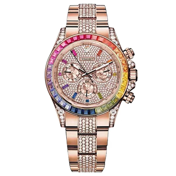 【彩虹迪】七彩彩虹迪满钻高端定制腕表 D