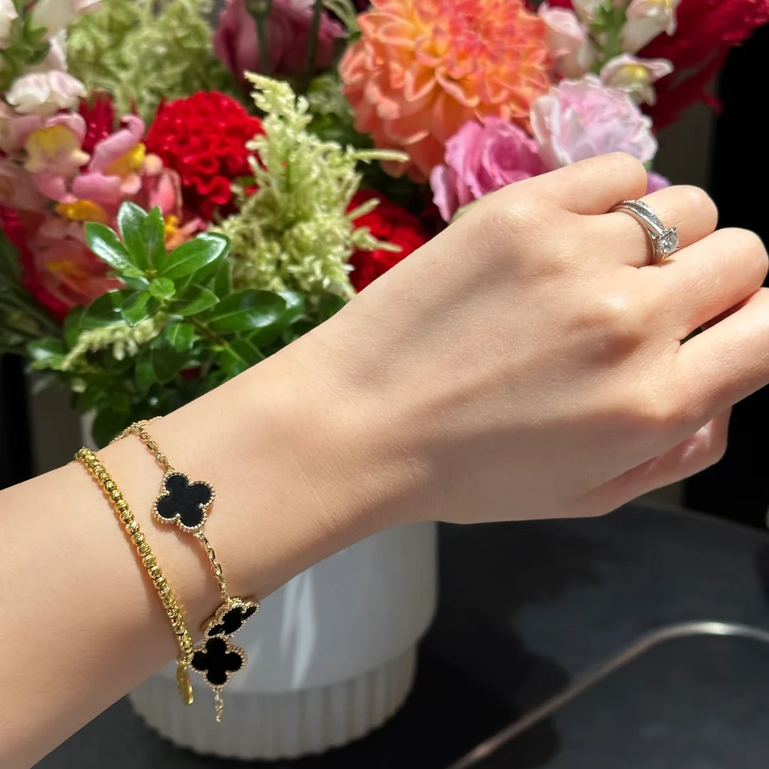 合金手链 【买一赠一】轻奢四叶草五花手链时尚定制气质