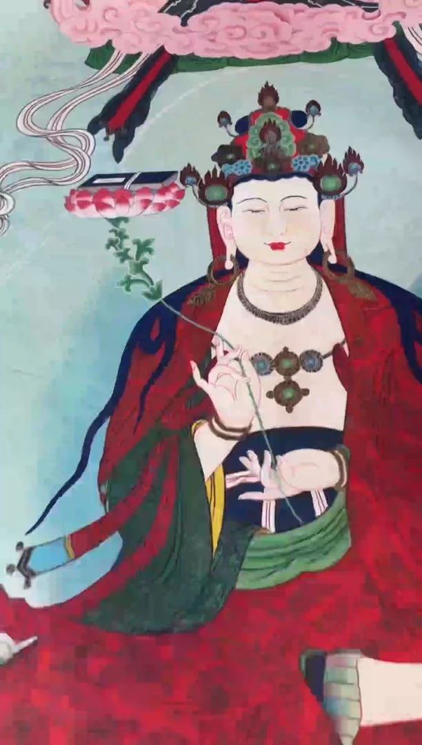 卷轴画龙妹唐卡直播tk16