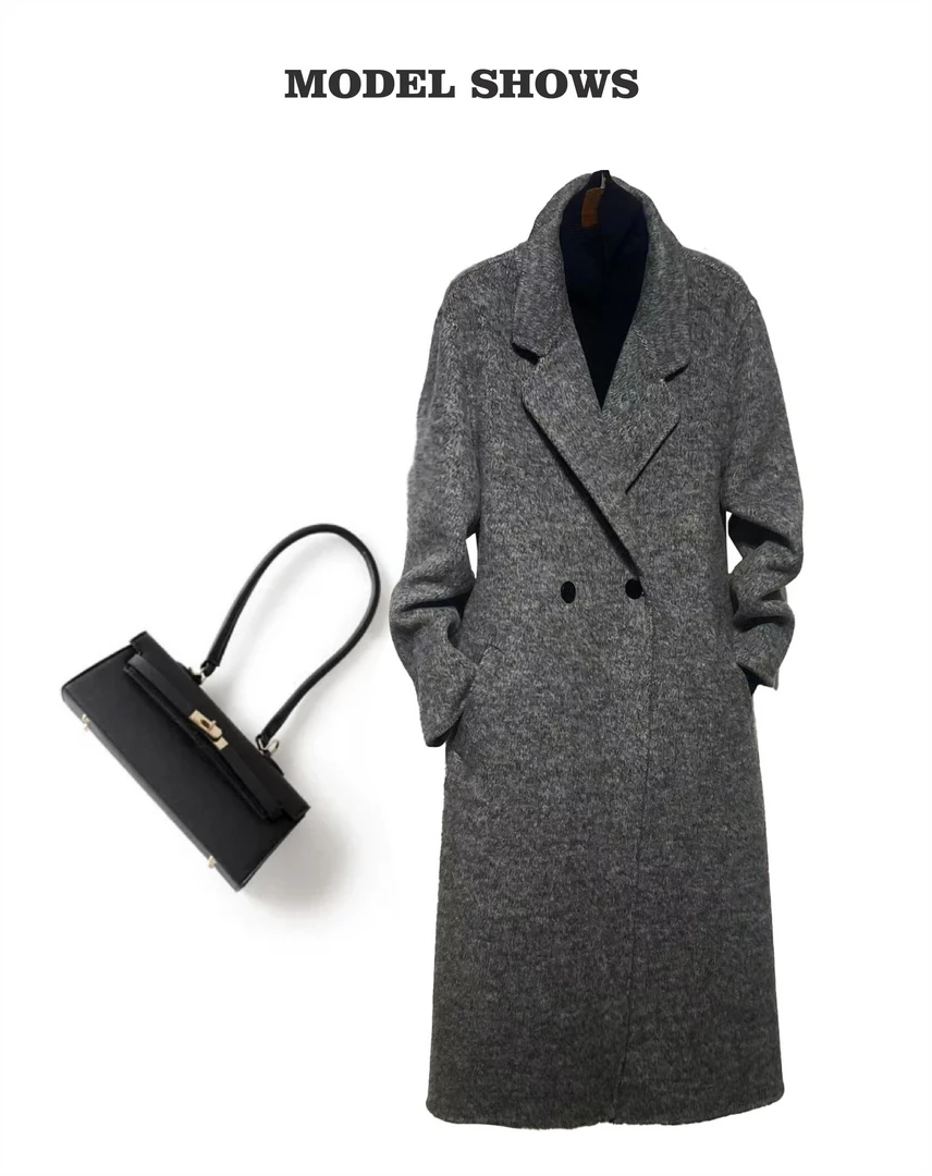 【兰姐推荐】雅·高端品质西装领女中长羊毛大衣