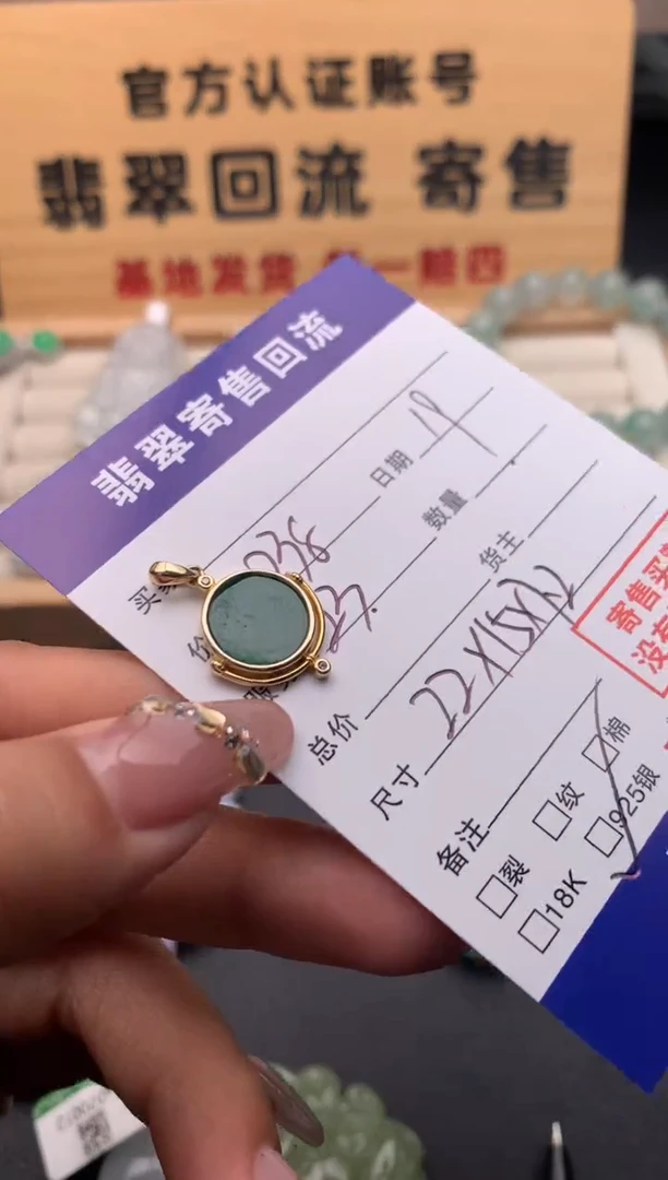 【闪购商品】翡翠颈饰银S925镶嵌10124738