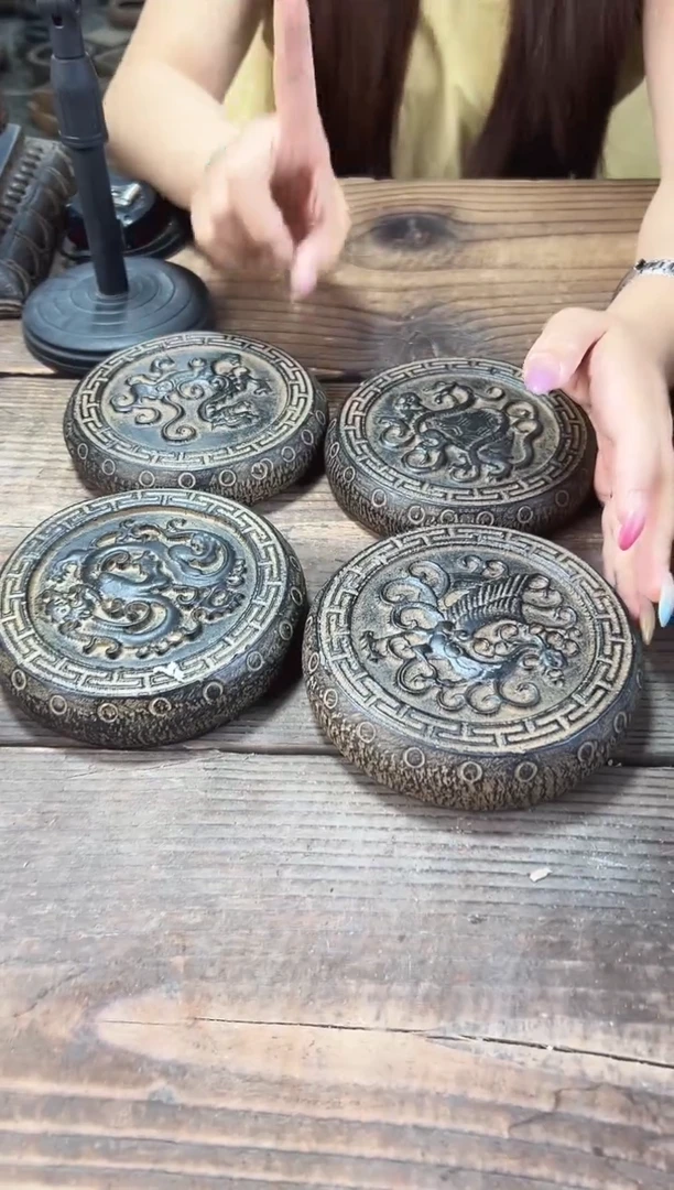 陶土【火山泥】四兽底座一套