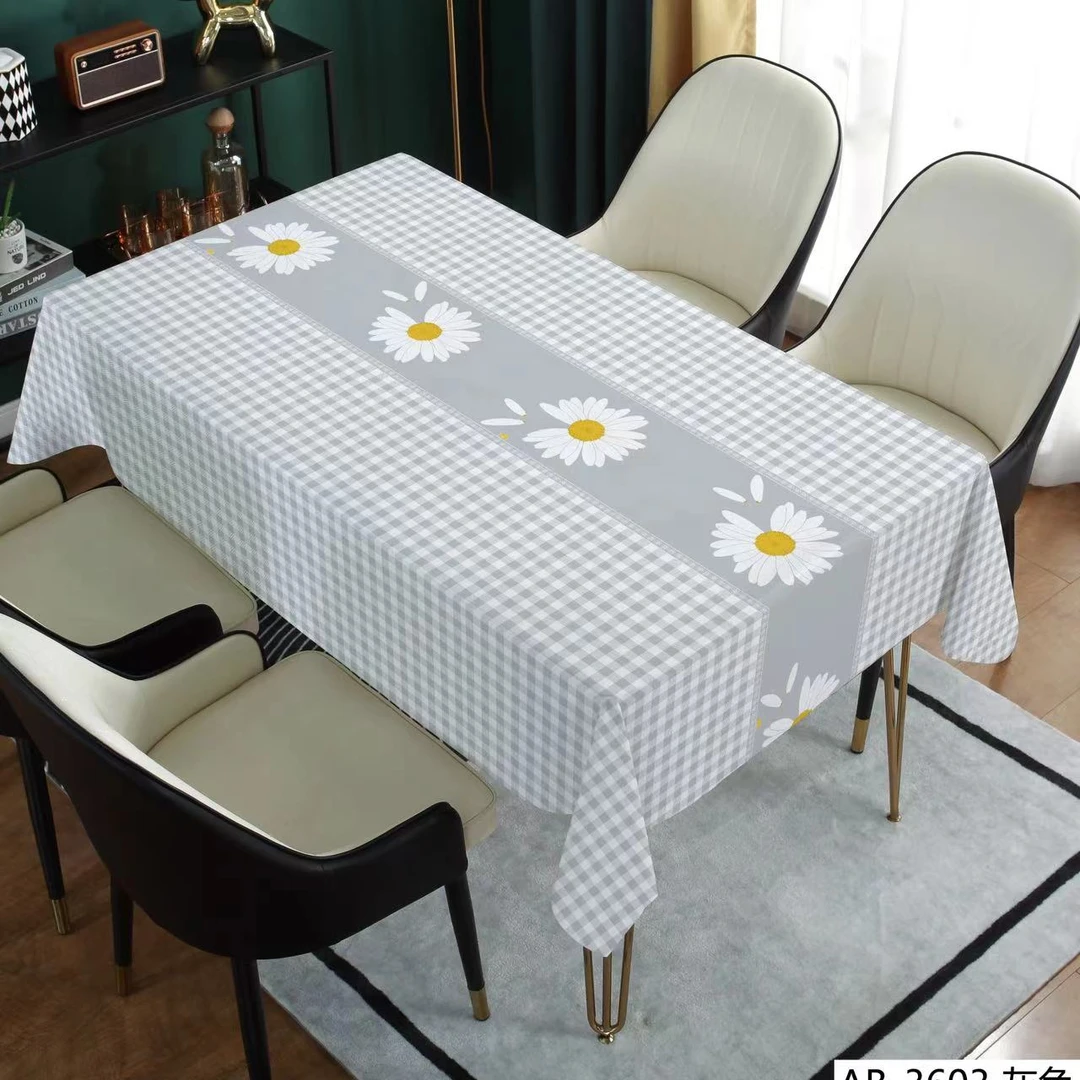 【山柳】PVC免洗防水防油防烫茶几长方形家用加厚桌台布