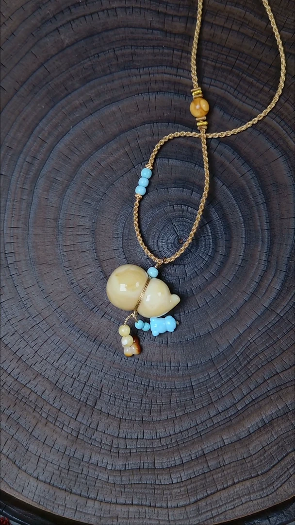 蜜蜡颈饰未镶嵌葫芦 项链