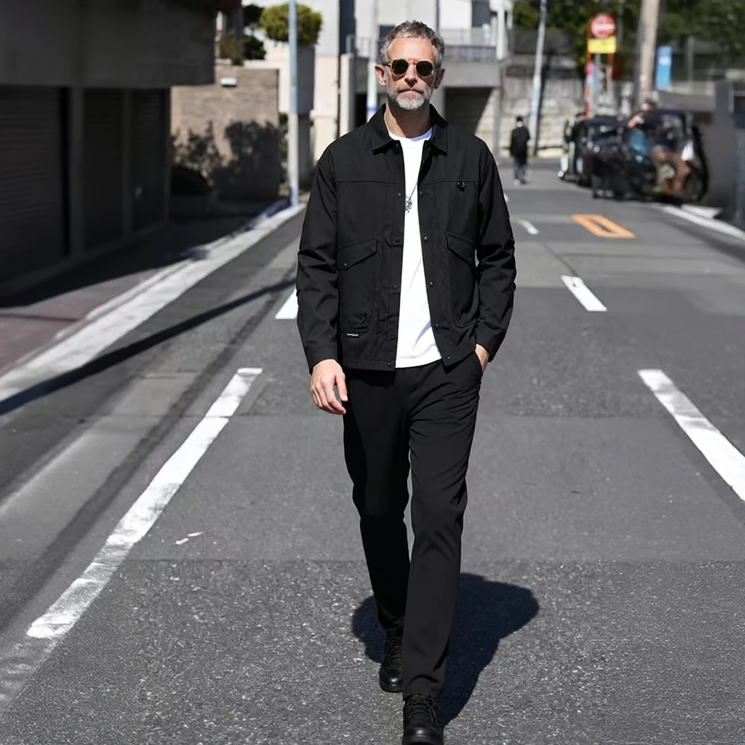 NYIG美式秋季户外工装男士油蜡夹克新款秋冬宽松男式行政油蜡夹克