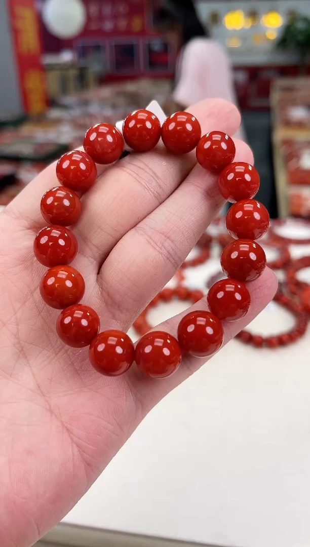 南红玛瑙瓦西手串12+未镶嵌一个/条