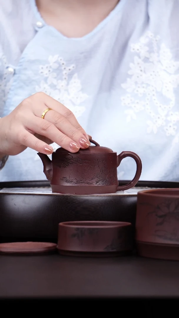 茶壶紫砂悦茗壶紫砂壶         41（随喜自在套组紫泥）