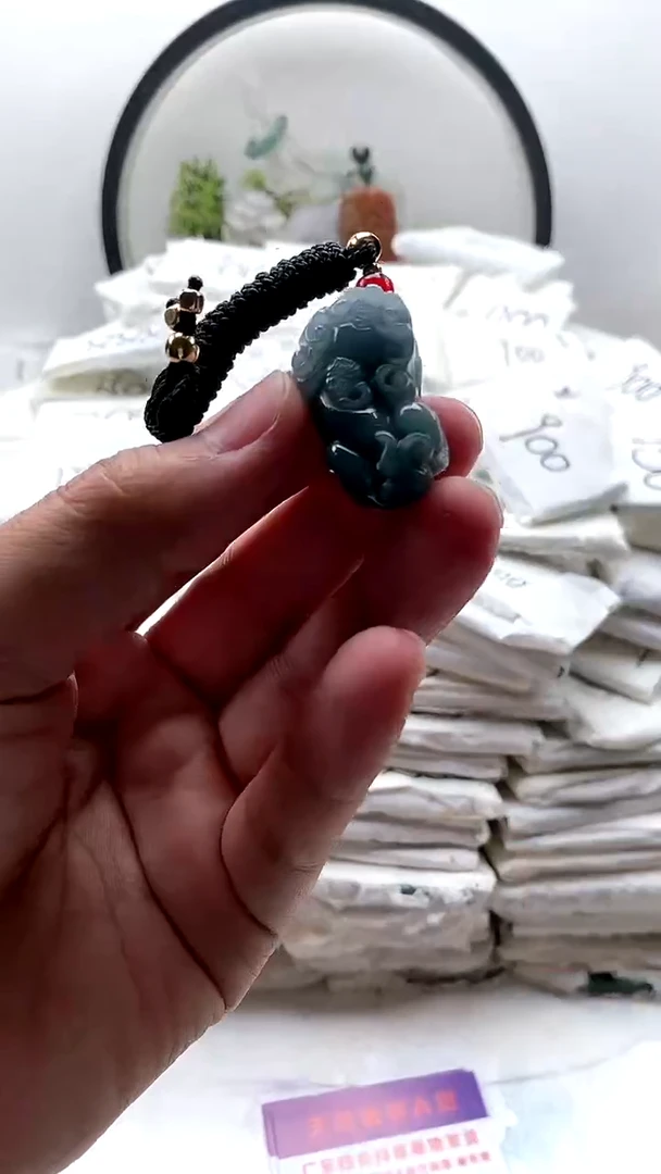 翡翠未镶嵌颈饰貔貅y