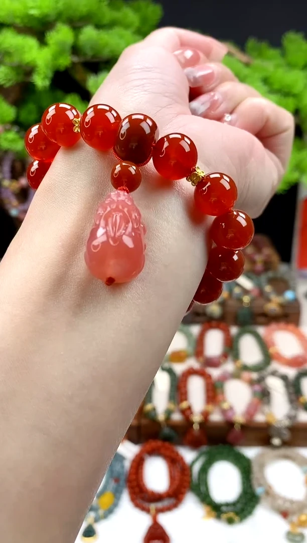 【闪购商品】玛瑙手饰未镶嵌貔貅滴溜