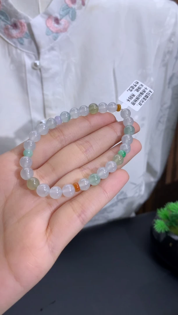 未镶嵌手串翡翠卡6.3mm