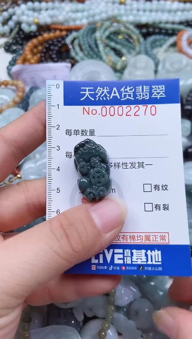 颈饰未镶嵌翡翠天然翡翠