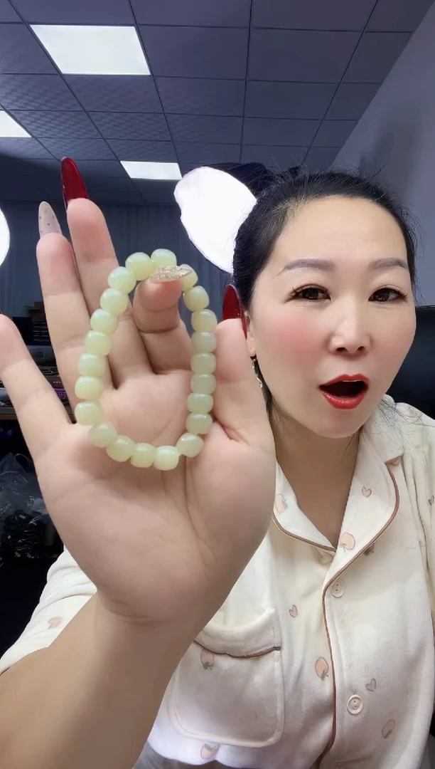 未镶嵌手链和田玉天然和田玉暖青水10