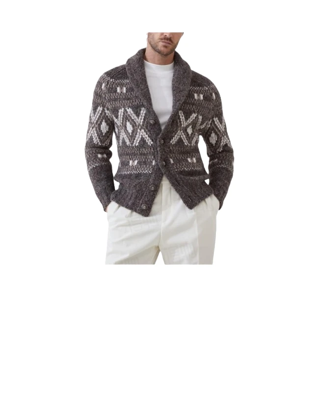 【甜吧推荐】披肩领针织开衫毛衣