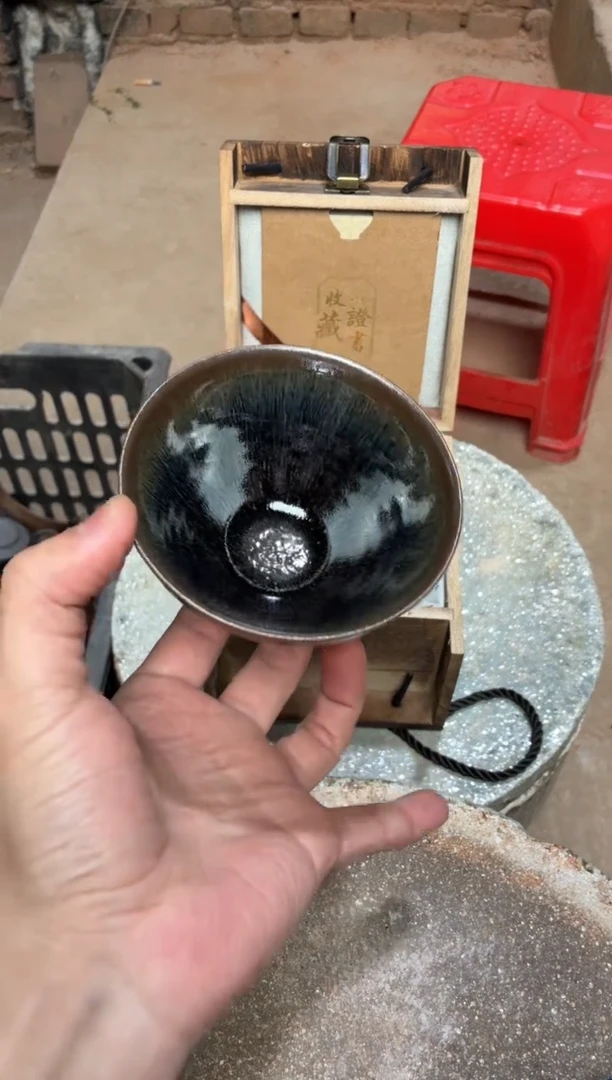 茶盏真柴烧建盏换点柴火