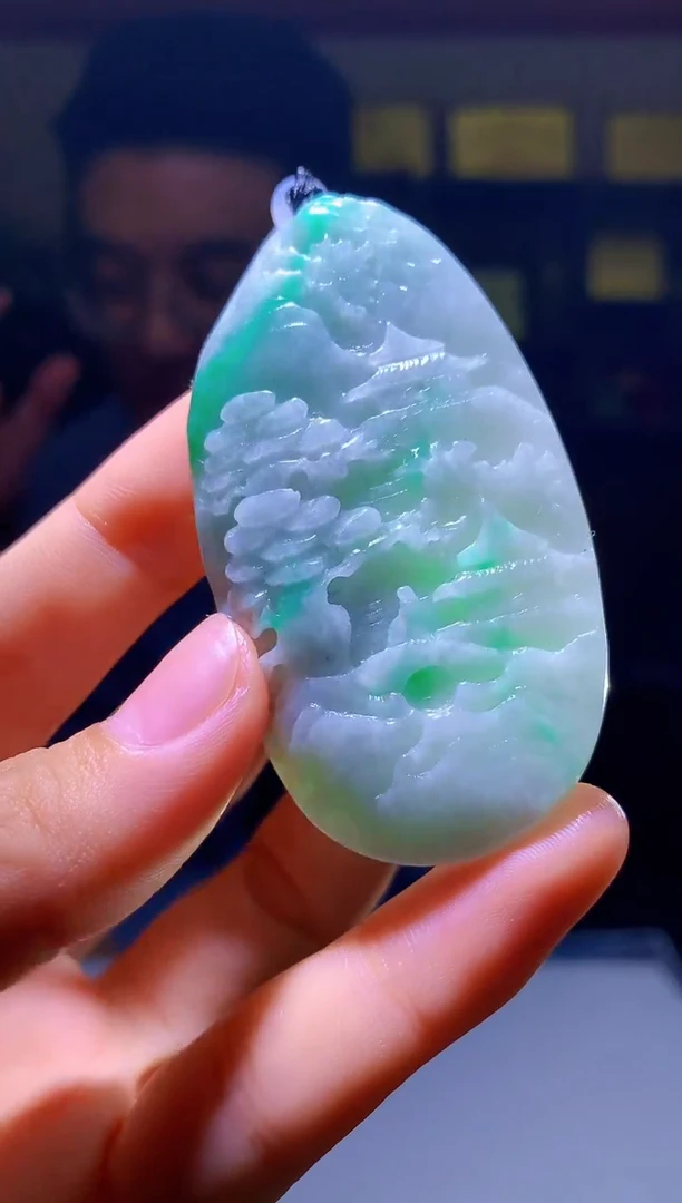 定制翡翠未镶嵌1071hm-毛货挂件