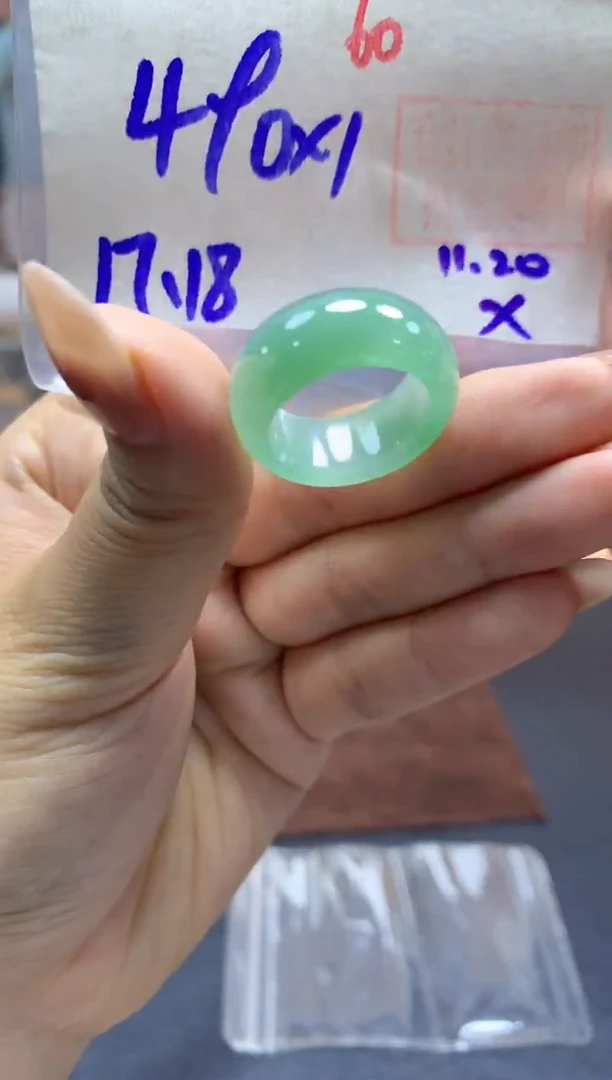 未镶嵌定制翡翠戒圈#490元-毛货需精细抛光