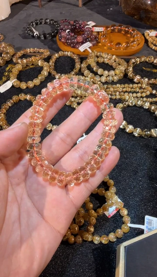 未镶嵌手串水晶SJ-628黄水晶切面