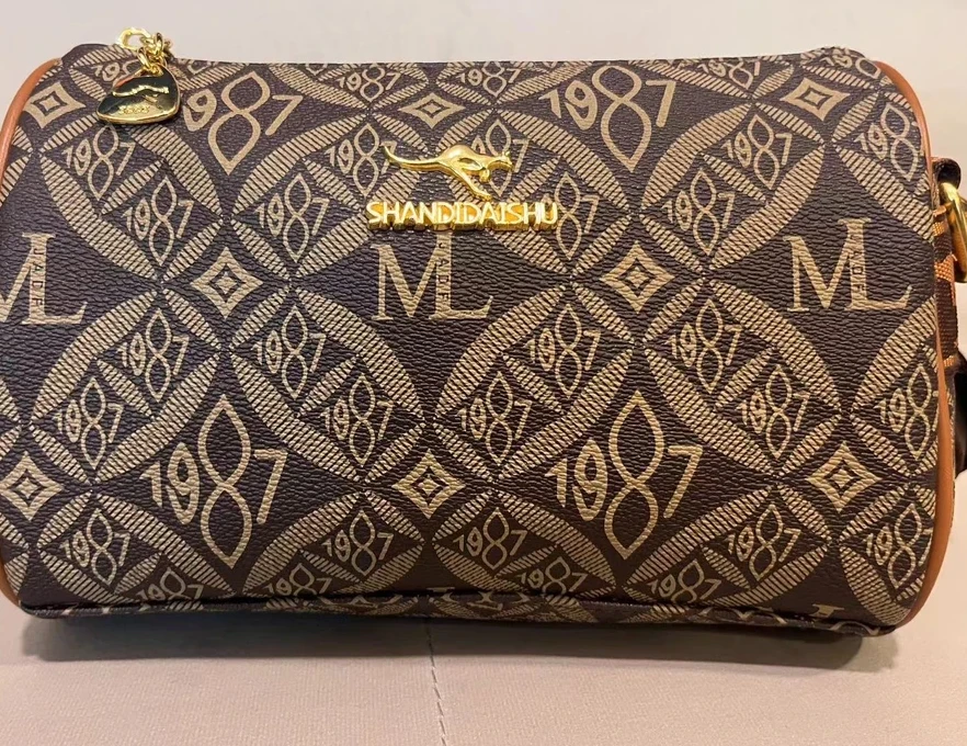 百搭轻奢潮流女士单肩斜挎包8030-1987棕色【T】