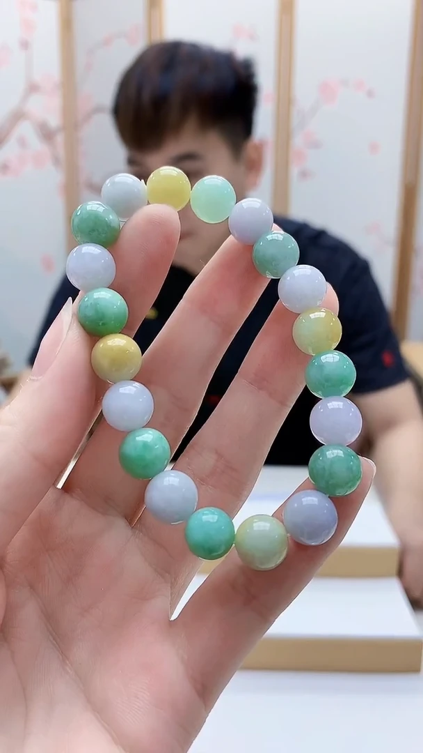 未镶嵌定制翡翠4868ry-毛货手串168