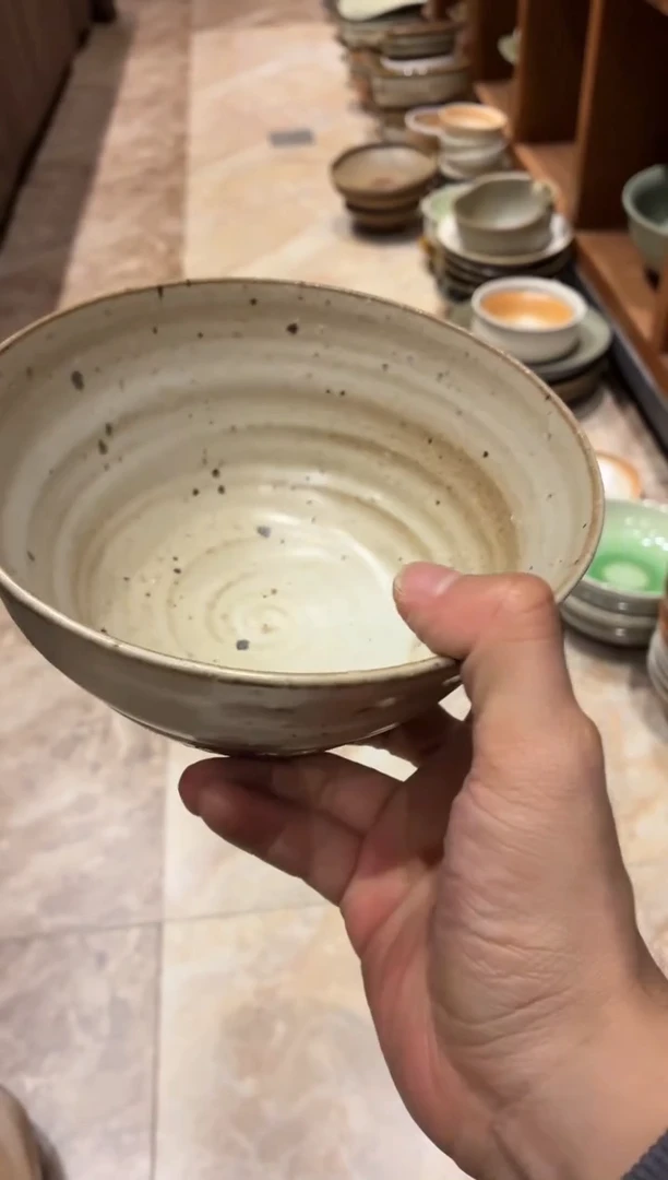 瓷片肉*子261燕麦黄扭扭碗1个