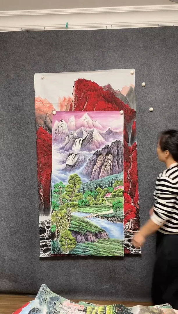 国画源远流长刘磊画作尺寸136*68