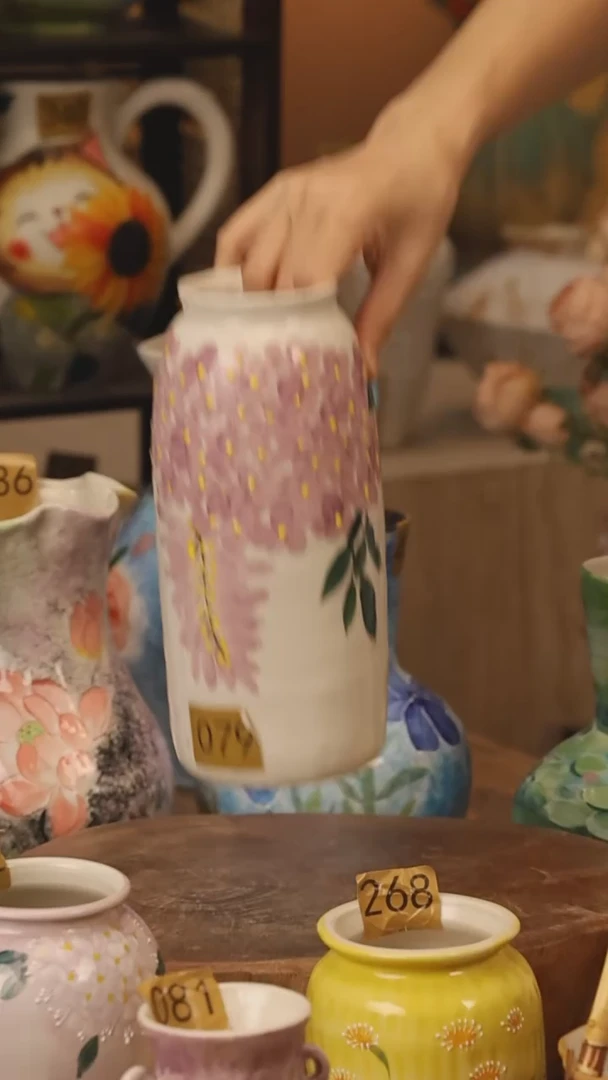 陶瓷079景德镇设计师手作花器摆件侘寂风