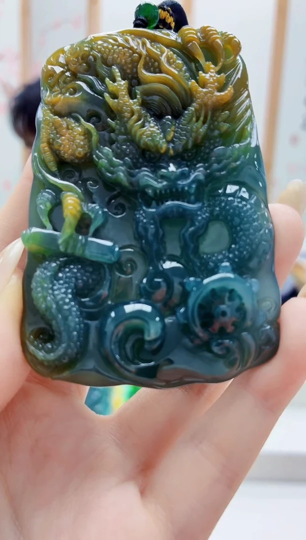 未镶嵌定制翡翠-*5060jw-毛货挂件1
