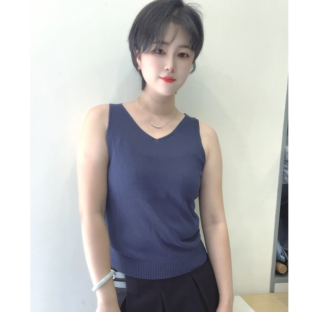 女装针织背心无袖上衣新款