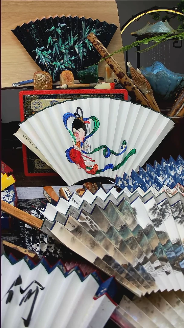 扇子手绘扇面   95  16  2.0