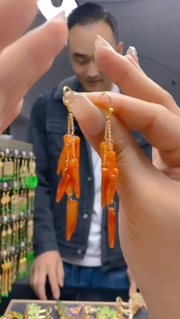 【闪购商品】翡翠耳饰合金232翡翠耳钩