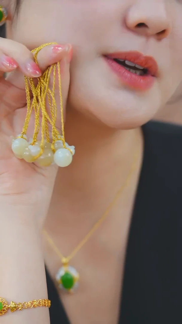手绳未镶嵌和田玉?*陌糖料立体葫芦挂件0000421