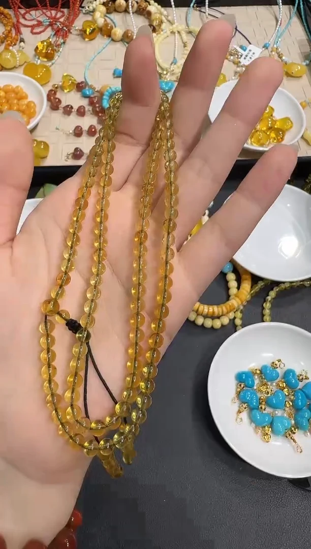 琥珀颈饰未镶嵌X1001-1195-269