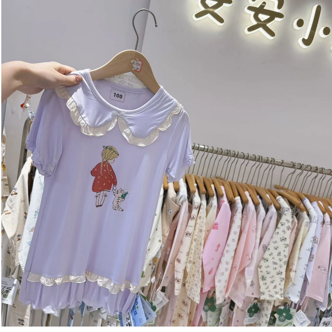 116夏季高端专场睡裙女孩和猫（小胖家居夏末青仓专场）