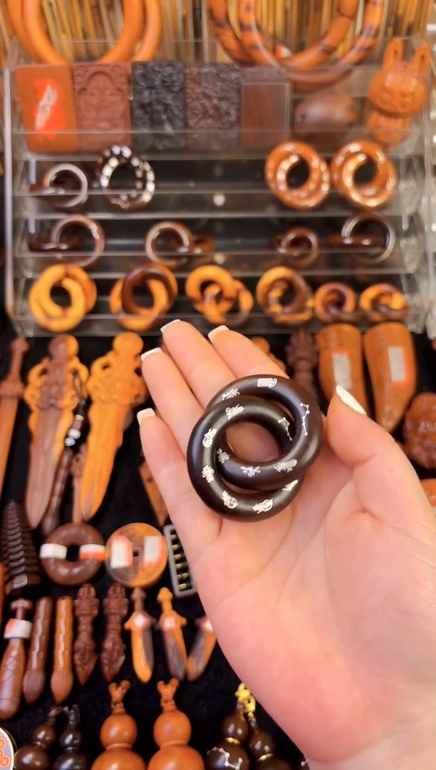 雷枣木玉化   银五雷五路乾坤圈  2.5