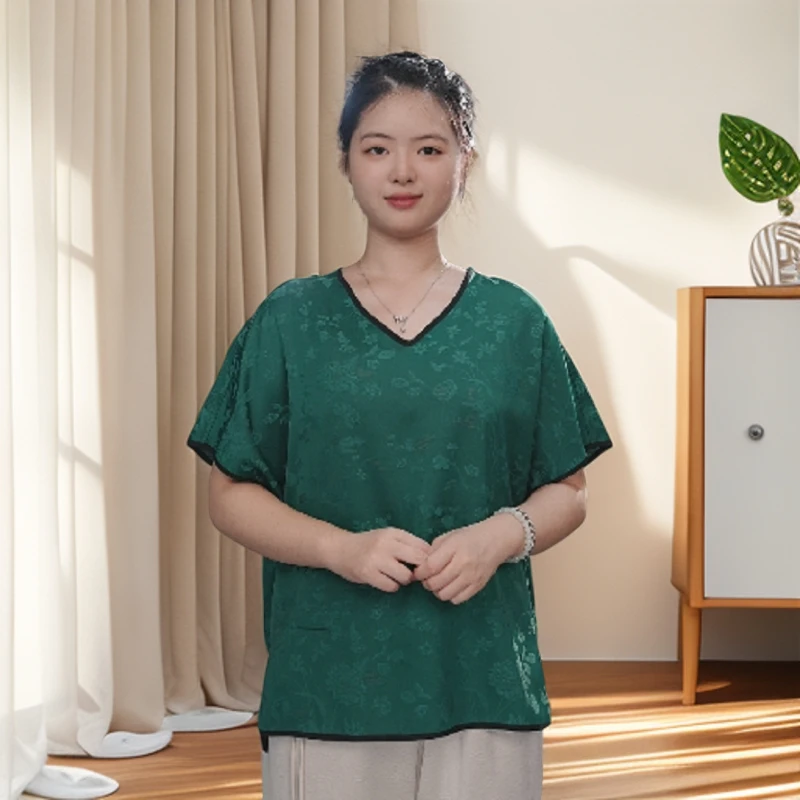 6666薄款新中式时尚女装短袖