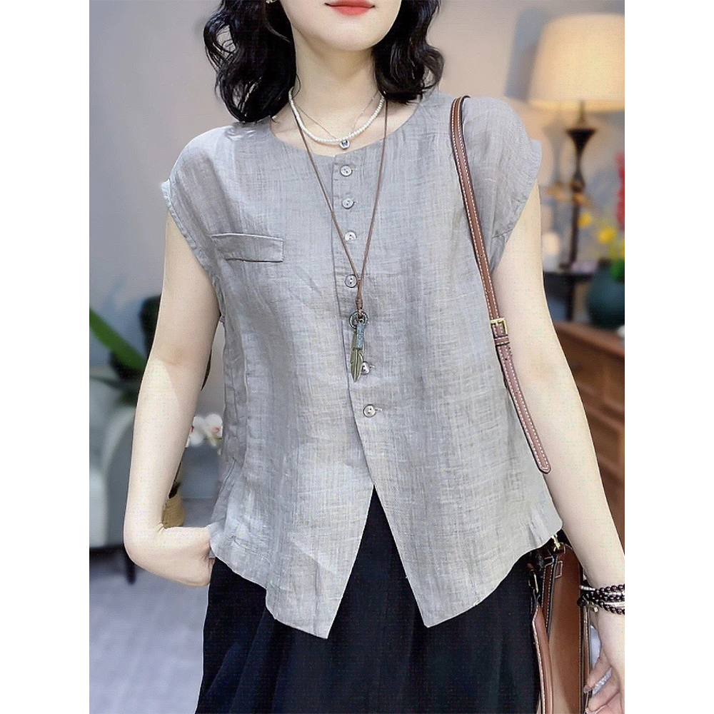 开衫简约马甲显瘦薄款2025夏季时尚百搭休闲款衬衫女气质穿搭上衣