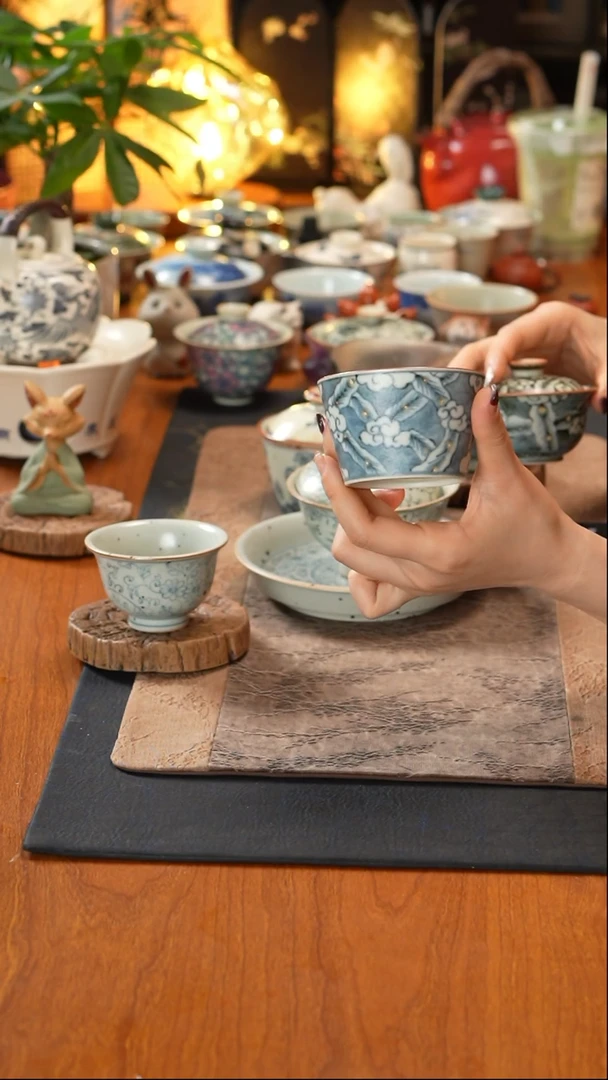 【闪购商品】屿青满绘羽毛咖啡杯屿青满绘羽毛咖啡杯