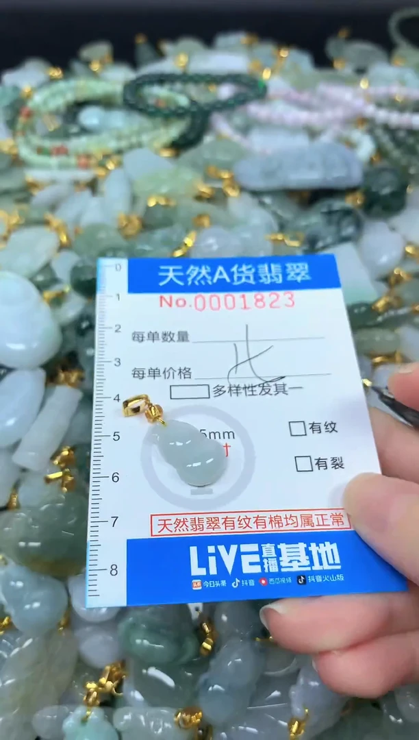 颈饰未镶嵌翡翠净货挂件-1823