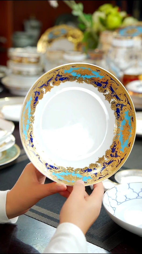 36%以上骨粉骨瓷8英寸菜盘 1个