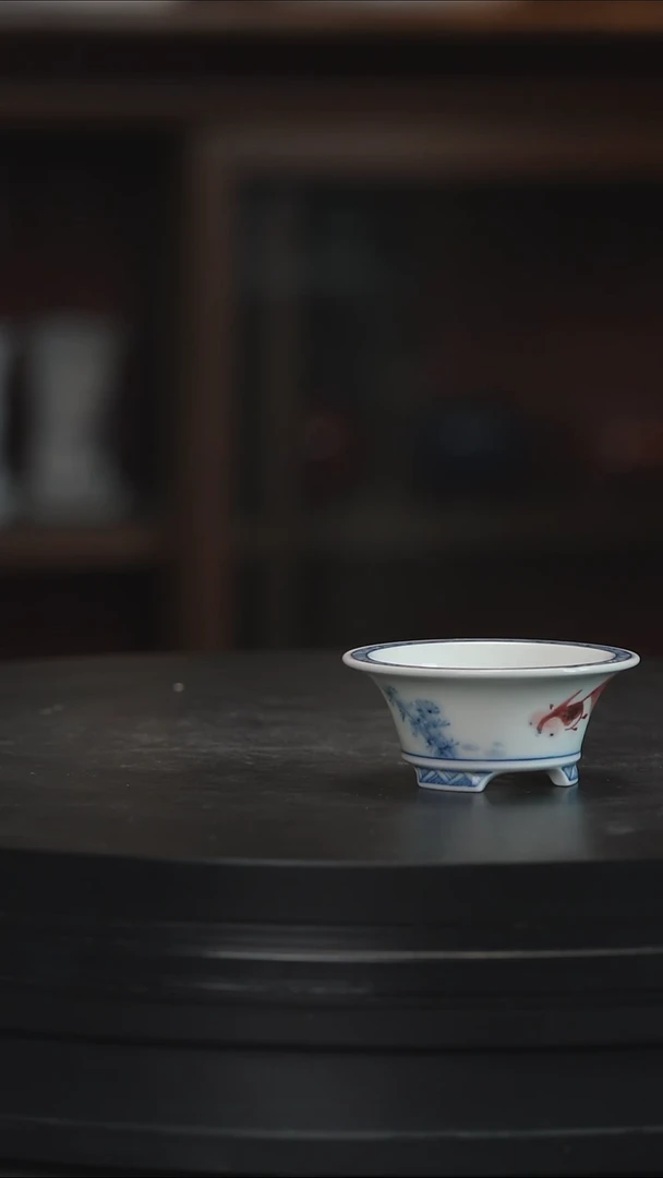 福利釉下手绘盆福利釉下手绘盆