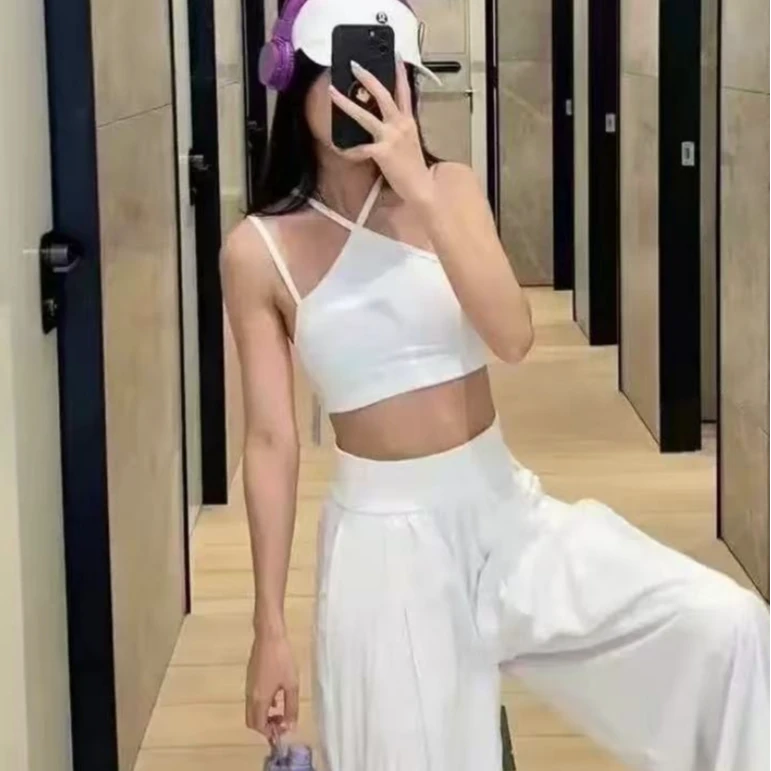 lululemon  Flow Y Strappy Bra 裸感时尚交叉肩带运动内衣