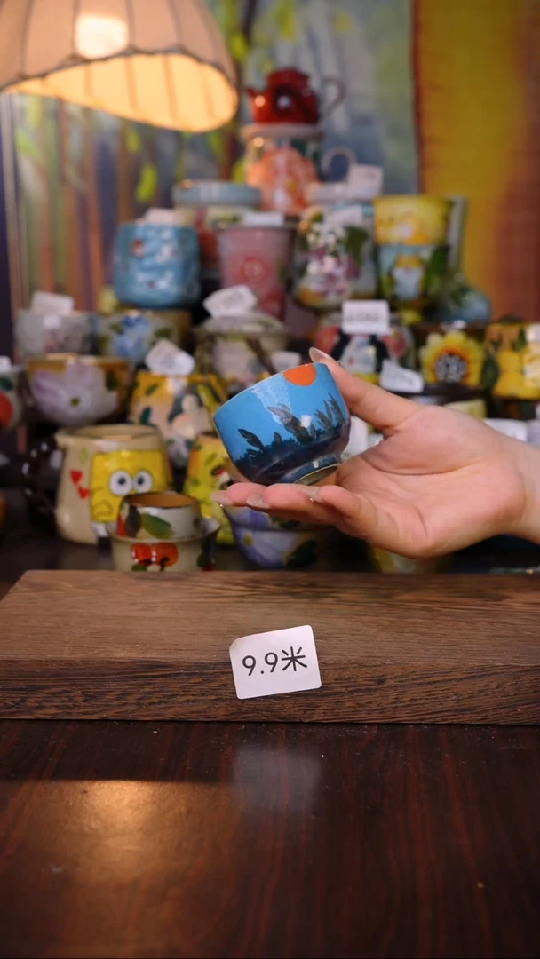摆件泥垚手作 景德镇手工手绘陶瓷器物