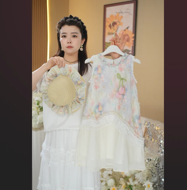 女童郁金香夏款甜美连衣裙