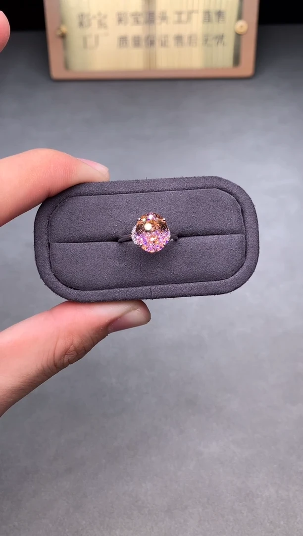 银S925镶嵌戒指碧玺2222