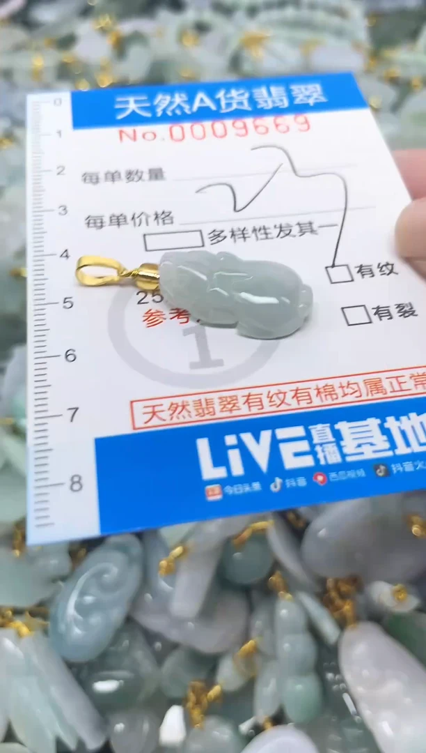 颈饰未镶嵌翡翠净货挂件-9669
