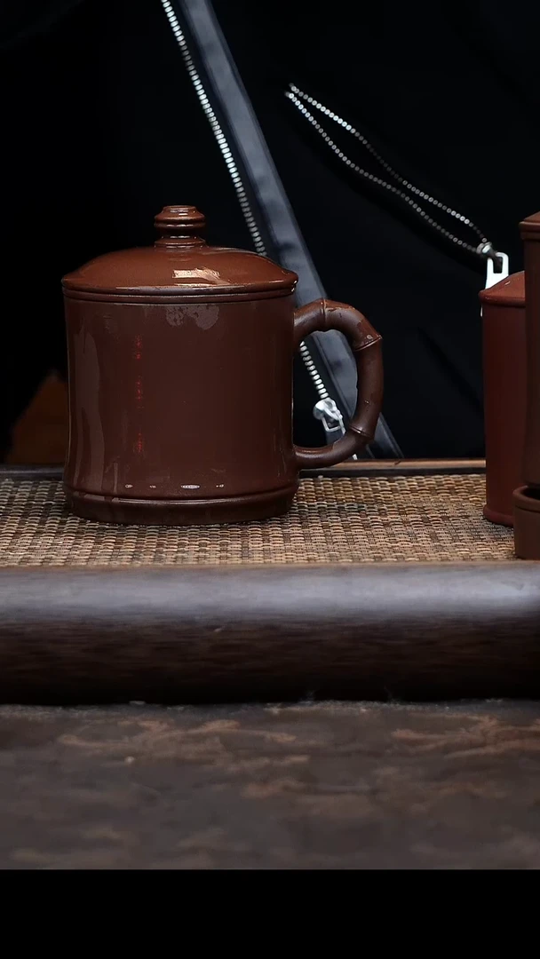 【闪购商品】紫砂茶杯三件套竹节