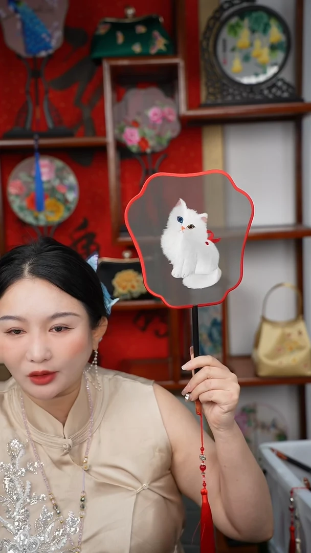 刺绣团扇绣花苏绣