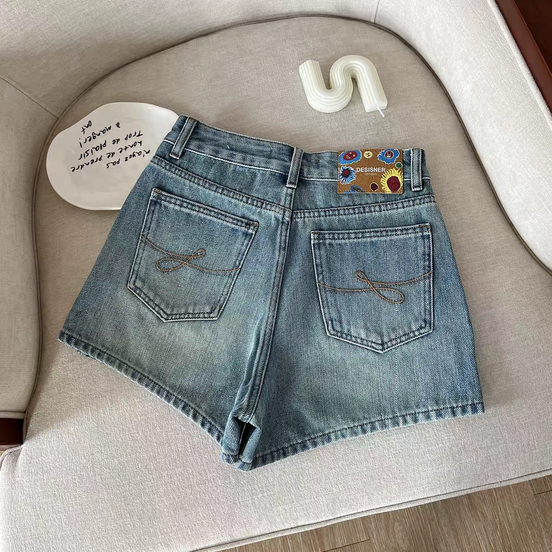M.Duo【69099】2025夏季洋气时尚百搭显瘦A版牛仔短裤